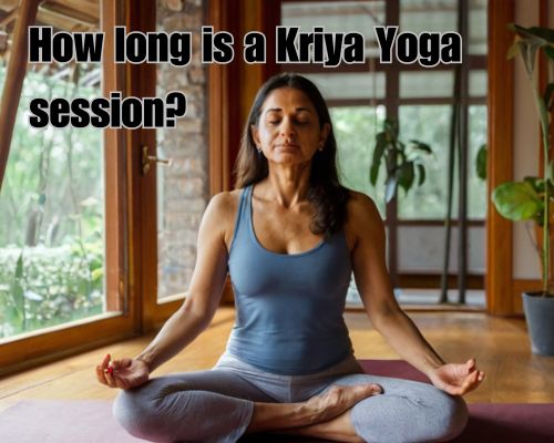 a woman having a kriya yoga session