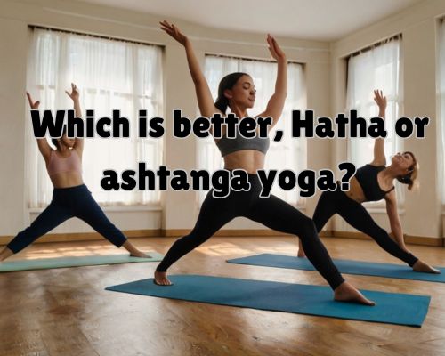 women doing hatha yoga in a studio