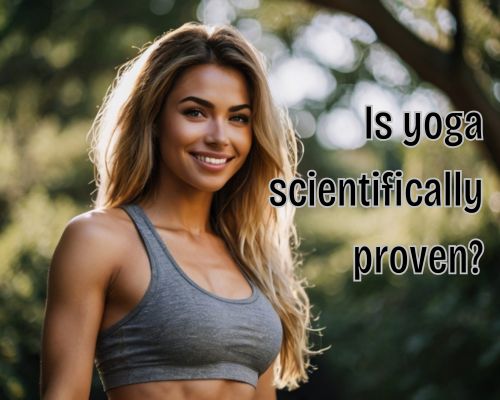 a happy and fit woman doing yoga for a long time