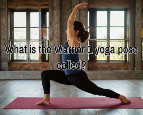a woman doing th ewarrior 1 pose