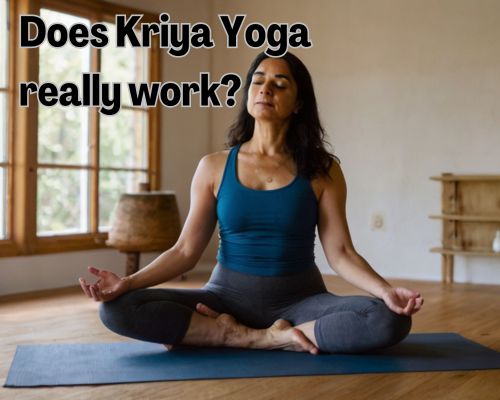 a woman doing kriya yoga alone