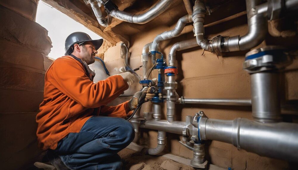 Local Plumber Working