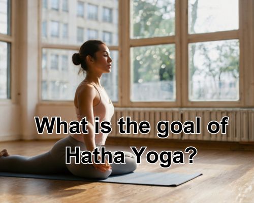 a flexible woman doing hatha yoga
