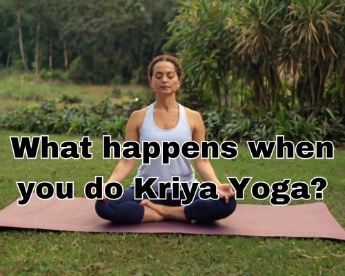 She radiates calm during Kriya Yoga meditation.